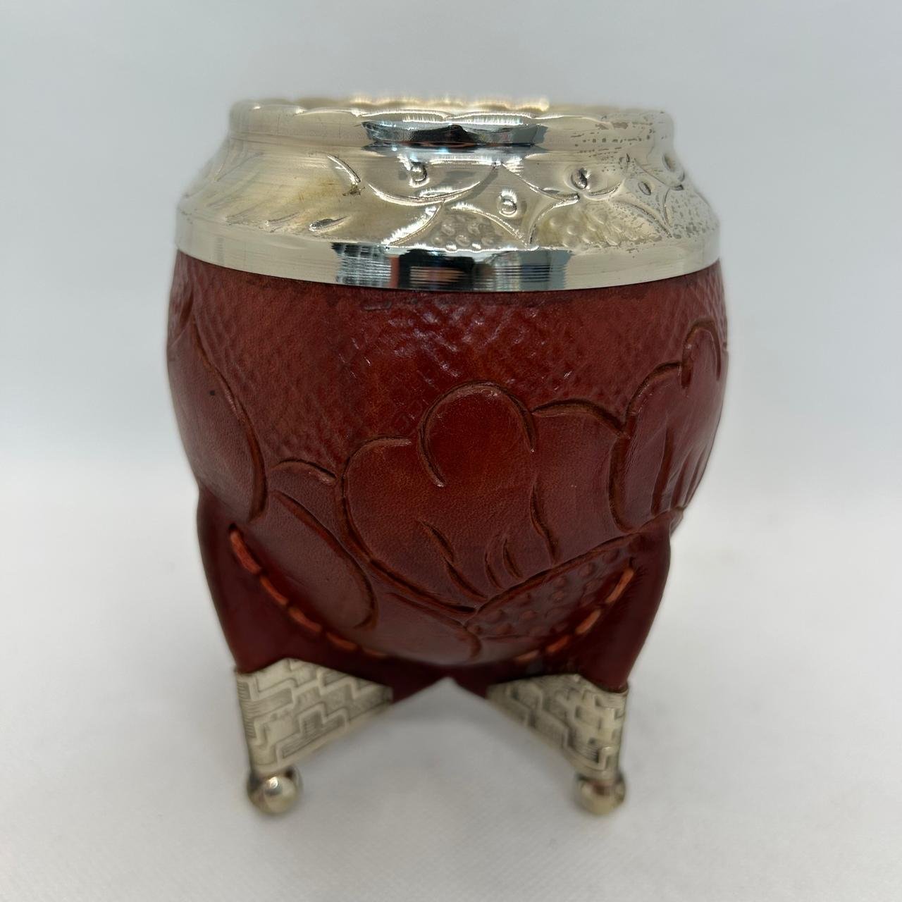 Torpedo Labrado Virola de Alpaca Cincelada con Punteras de Alpaca