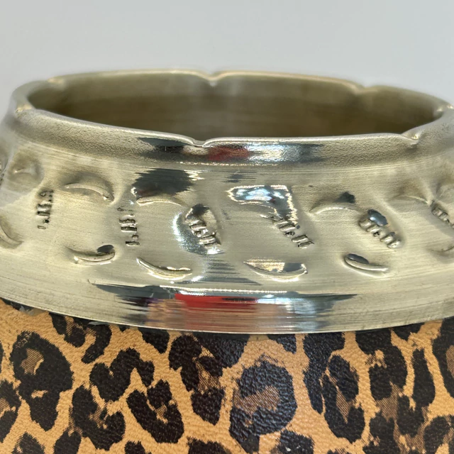 Torpedo Animal Print Virola de Alpaca Cincelada - Imagen 3