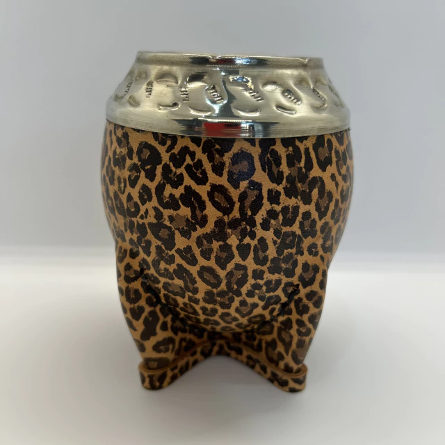 Torpedo Animal Print Virola de Alpaca Cincelada